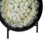 Decorative Charger Plate With Stand, Black And White Ceramic, 18 Inch