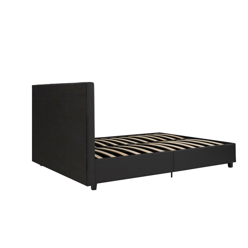 Wade Logan® Acquaviva Vegan Leather Platform Bed & Reviews | Wayfair