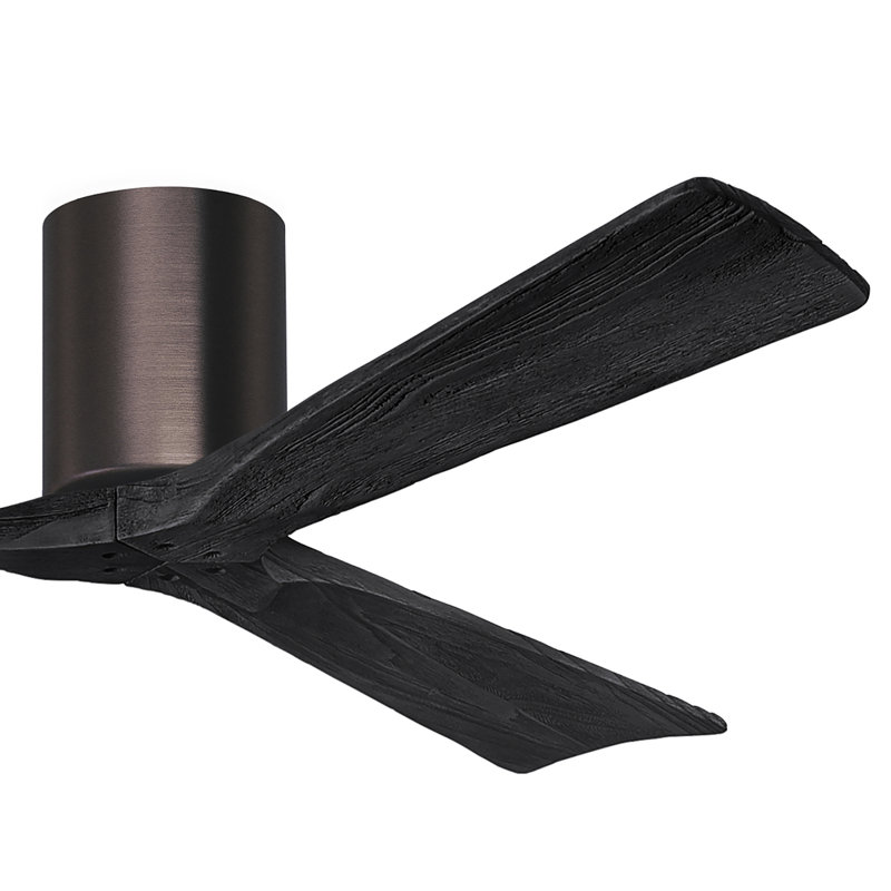 Ventilateur de plafond à 3 pales Olivier, Bronze brossé, Noir mat, 72"