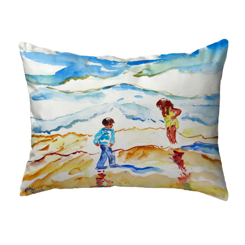  Coussin décoratif intérieur / extérieur Wading at the Beach