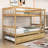 Dedrah Twin Over Twin Wood Bunk Bed With Twin Trundle-1928773188