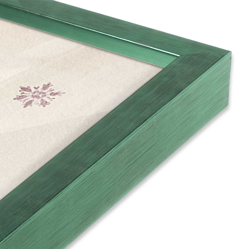 Bas de Noël rétro imprimé, Cadre simple Lemon Grass, bois massif, H 17,5 po x l 17,5 po