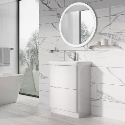 Stanhope 600mm Single Bathroom Vanity with Integrated Polyglomerate Basin