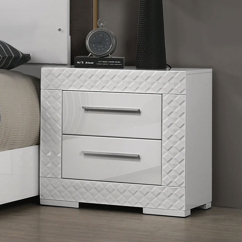 Superbe table de chevet chromée ultra-brillante 1pc