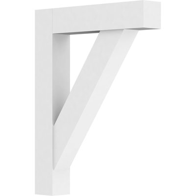3"W x 20"D x 26"H Standard Traditional Architectural Grade PVC Bracket with Block Ends