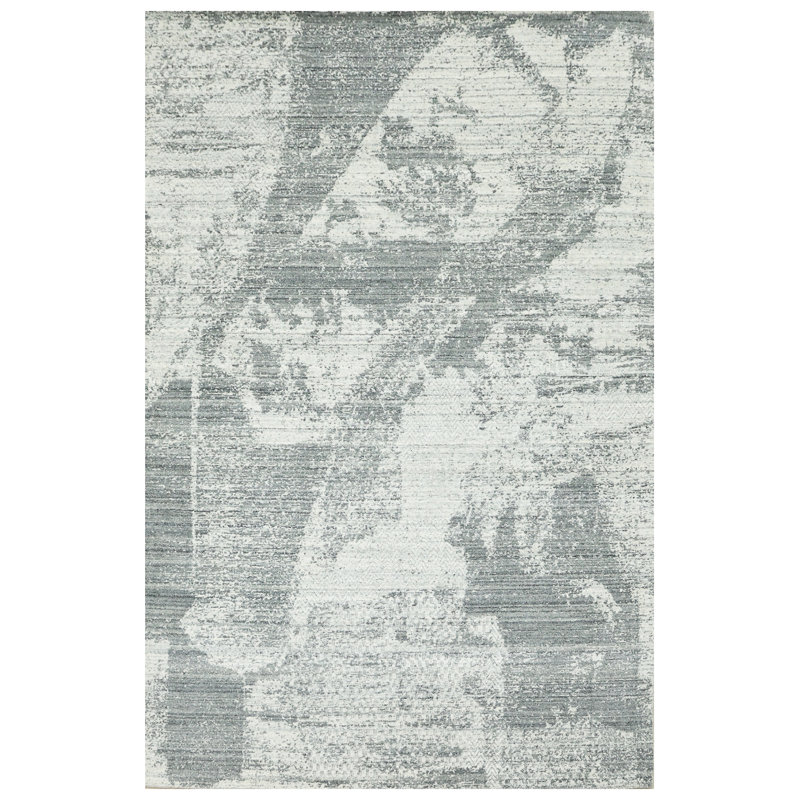 Versatile Freya Gray Handmade Wool Area Rug, Rectangle 10' x 14'