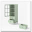Armoire arquée avec portes en verre et double tiroir-528349451