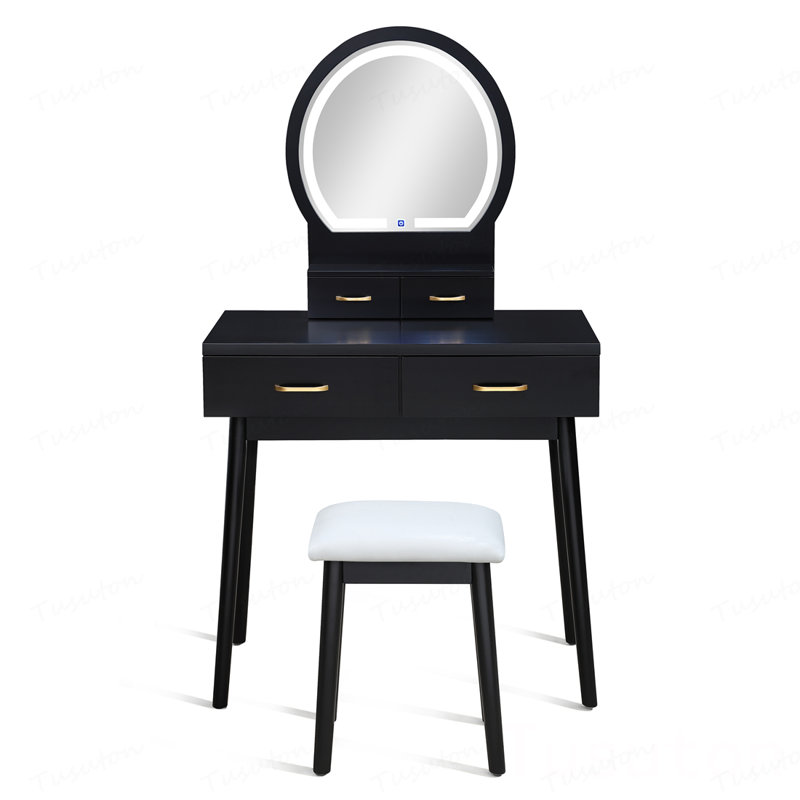 Ensemble de coiffeuse et tabouret 3 pièces
