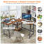 L-Shaped Steel Computer Desk