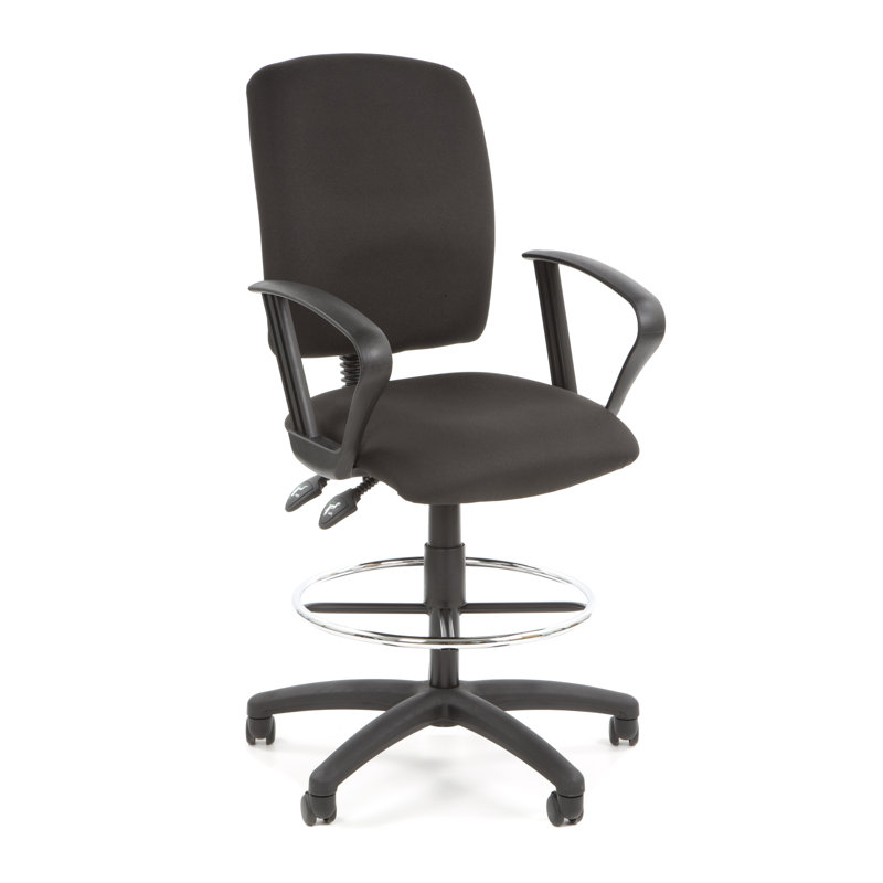 Fabric Drafting Chair, Loop Arms
