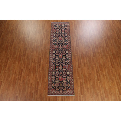 One-of-a-Kind 2'11" X 11'8" New Age Runner Wool Area Rug in