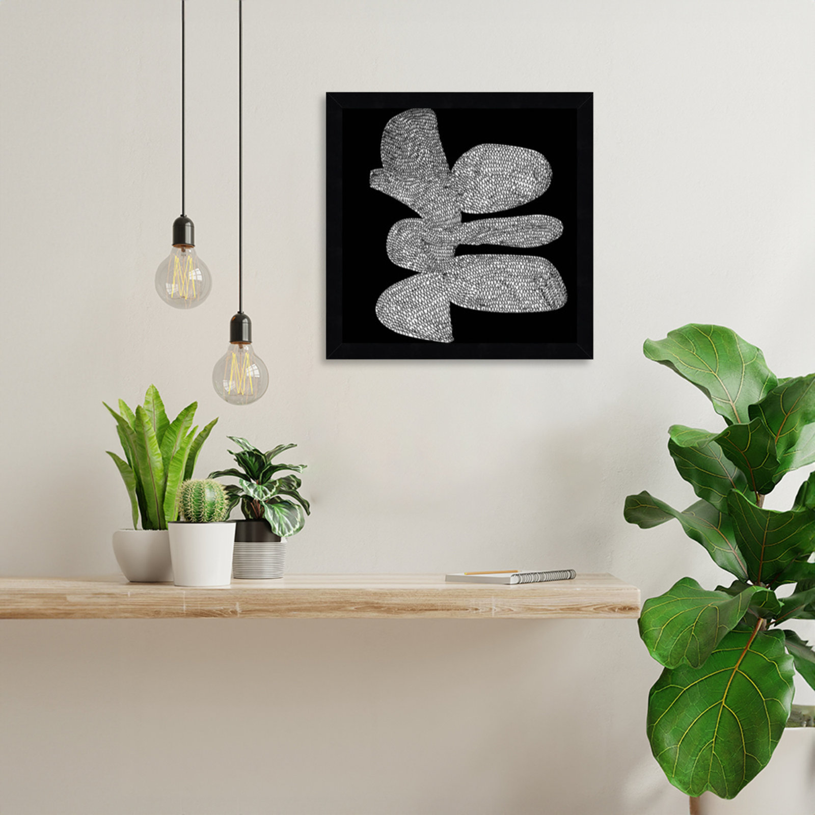 Craft by Dan Hobday, Black, 13" H x 13" W