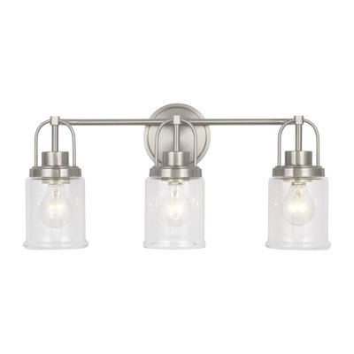 Anders Bathroom Bedroom Wall Fixture With Clear Shade
