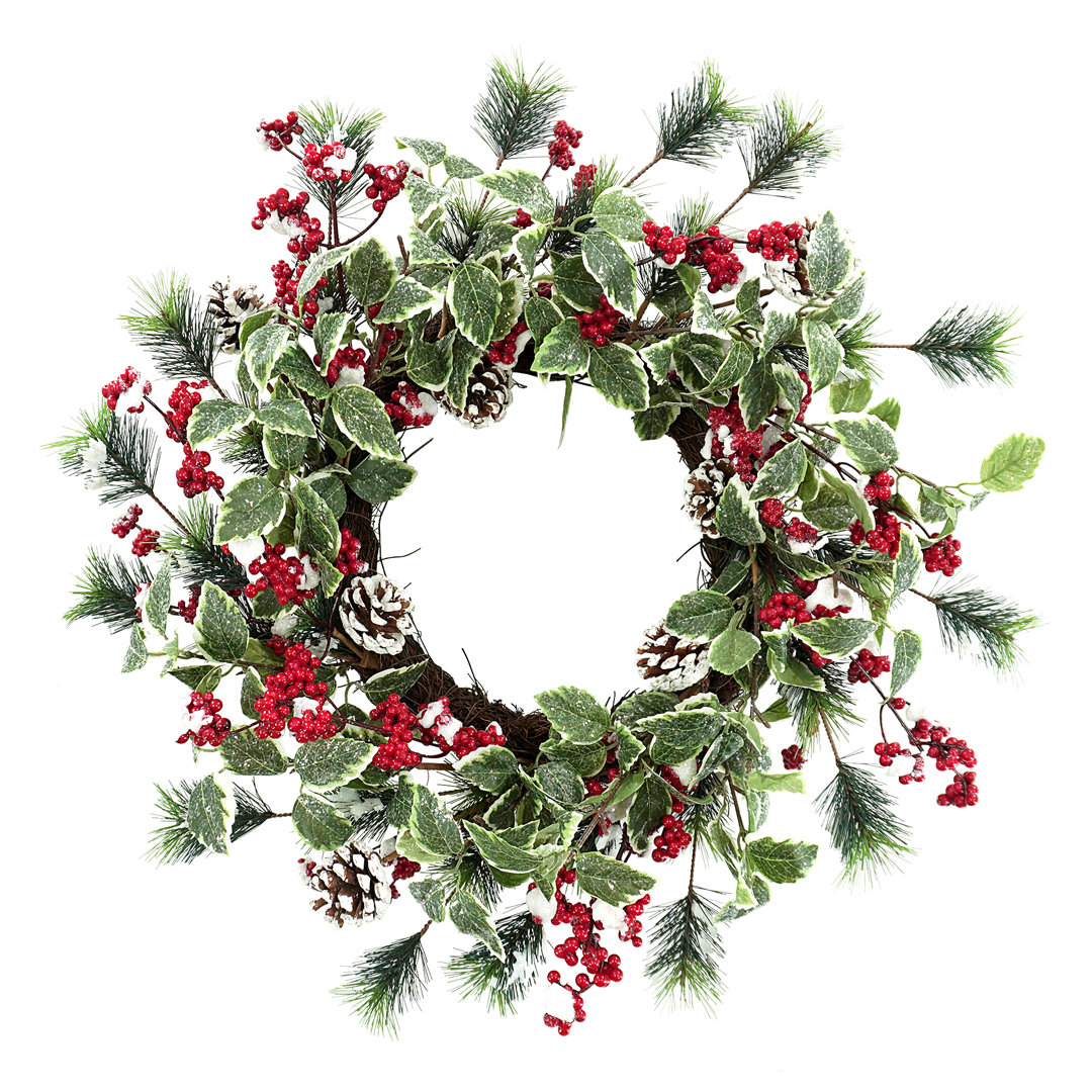 Handcrafted Faux 24'' Wreath Ophelia & Co.