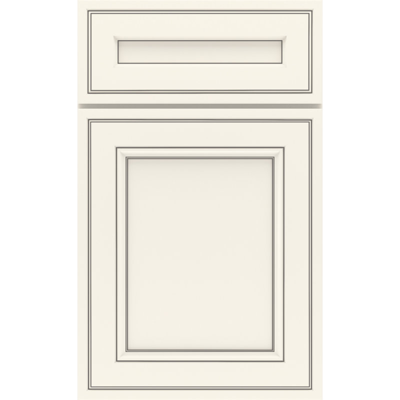 Dwelling Mountvale Door Sample, Maple, Chalk w/Nickel Glaze