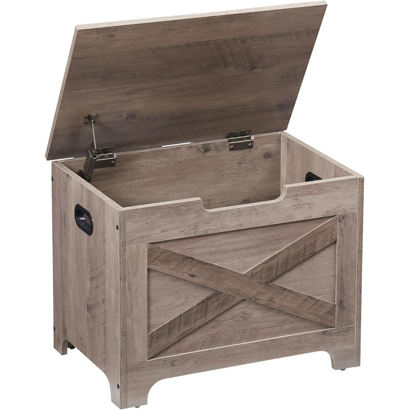 Gaomon Storage Chest – A Wooden Storage Bench With Seating And A Safety Hinge, Perfect As An Entryway Bench With Storage, Or A Farmhouse-style Trunk For The Bedroom Or Living Room, In Grey.