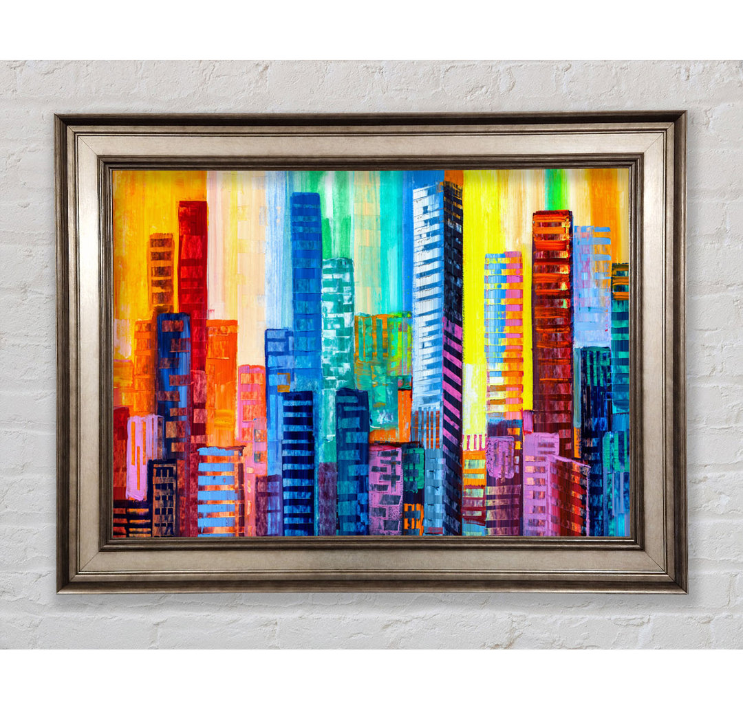 City Blocks Of Colour - Einzelne Bilderrahmen Kunstdrucke