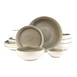 Sango Resona 16-Piece Stoneware Dinnerware Set - Service For 4, Plate And Bowl Set