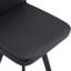 Ensemble de table de salle à manger 7 pièces avec 6 chaises en polyuréthane noir, table de cuisine rectangulaire à deux tons noir et grain de bois (planche de triamine), ensemble de mobilier de salle à manger moderne pour petit espace, appartement, restaurant-129226119-129226118