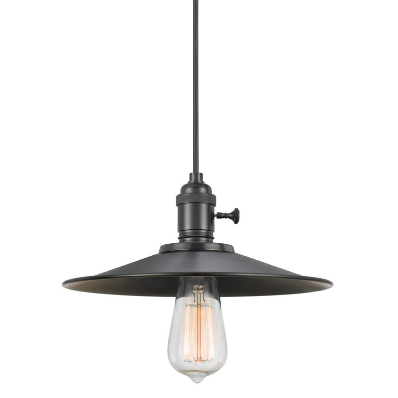 Suspension en verre de 11,4 cm de hauteur avec finition en acier brossé