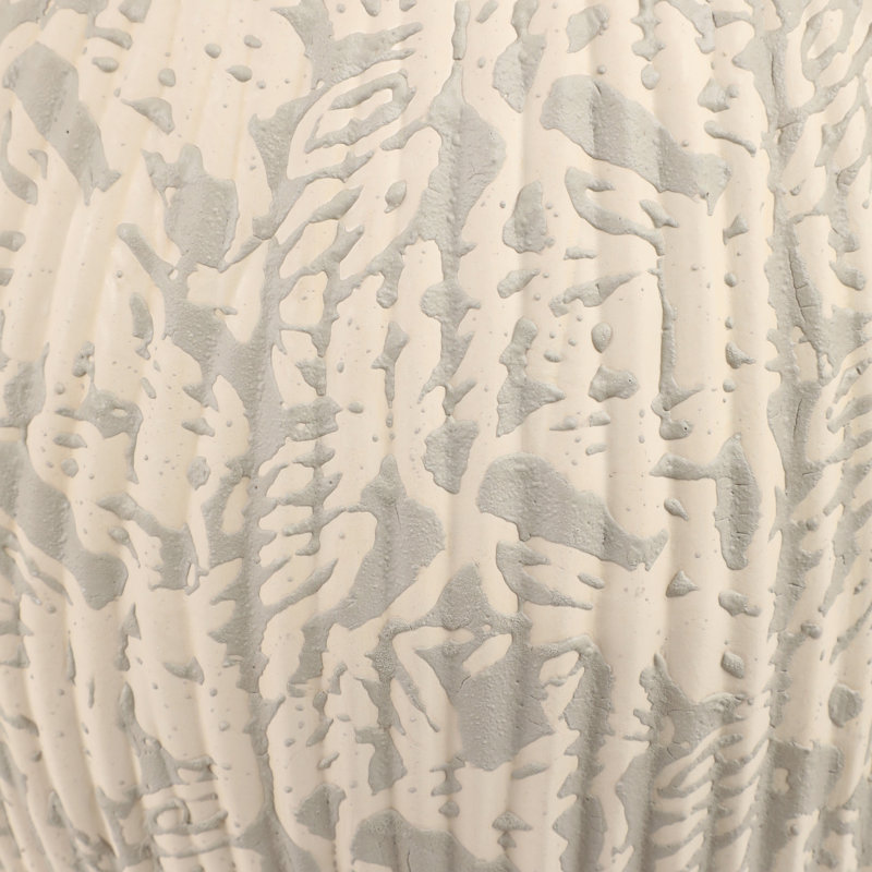 Earthenware Pottery Vase with Textured Design Modern Accent for Home Decor, 20" H x 10" W x 10" D