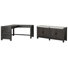 Bureau en L avec console de porte