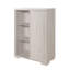 Commode beige en bois massif 37,01 x 17,99 x 54,92 pouces