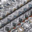 Grand tapis lavable de 10 pi x 13 pi - antidérapant, à poils courts, compact, résistant aux marques et à motif géométrique vieilli pour le salon, la chambre à coucher et le bureau - gris