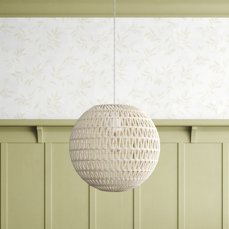 Luminaire suspendu sphère 1 lumière Henry Street, Crème