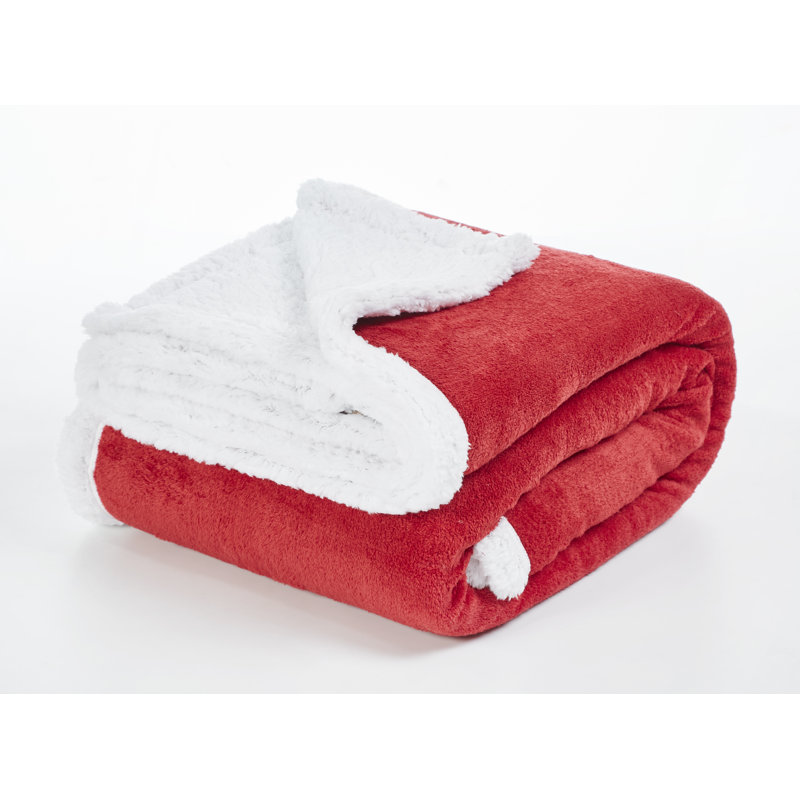 Plain Weave / Muslin Throw Blanket, 150cm W x 200cm L, Red