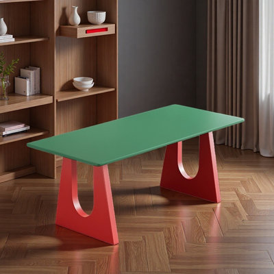 Bureau d'écriture rectangulaire unique et de couleur vive