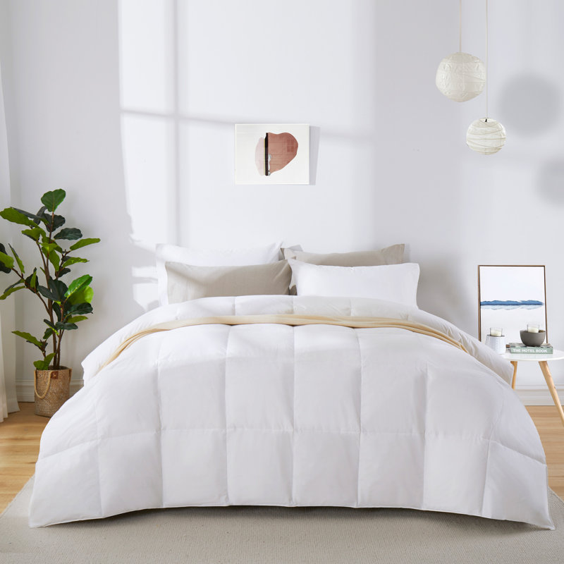 Édredon en duvet blanc toutes saisons, Simple