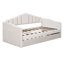Lit de jour simple en velours avec couchette et charge, canapé-lit beige élégant pour une option de taille élégante-1434713850