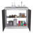 72-Inch Wide Adjustable Workstation Desk, Black with Storage Compartments for Home Office
