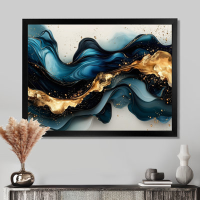 Fusion de pierre émeraude sur Blue River I - réalisme abstrait
