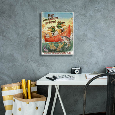 Art mural sur toile Trinx «Duck Canoe» par James Mazzotta