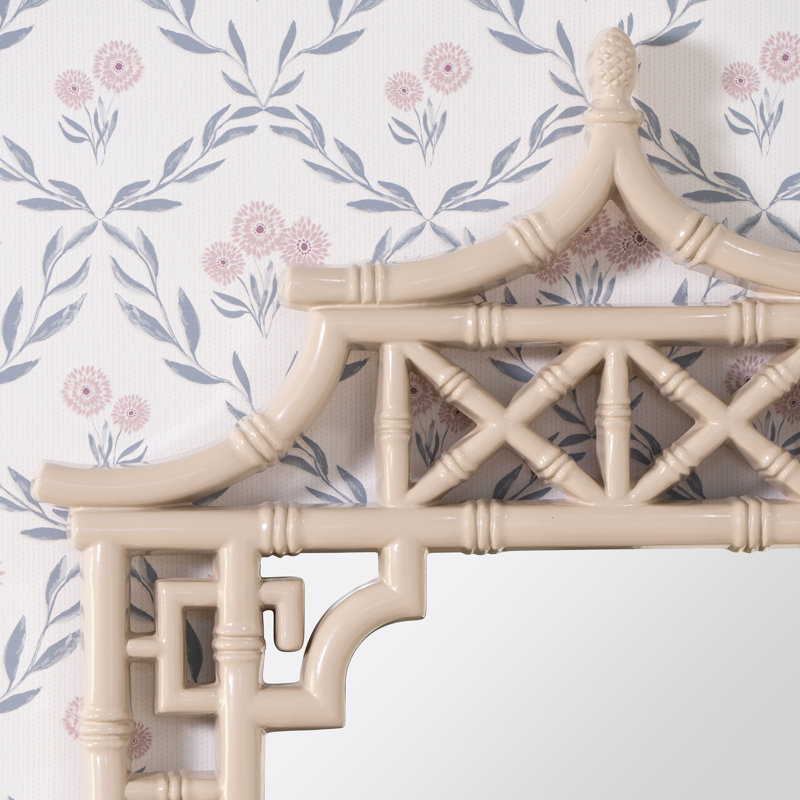 Shing Resin Wall Mirror, Natural Linen