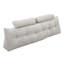 Cotton Grey Rectangular Backrest Back Cushion-1920322