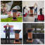Podium en bois moderne avec tablette de rangement et roulettes-136936805
