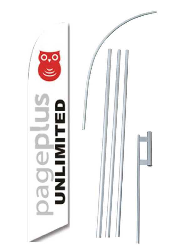Double Sided 144'' H x 30'' W Polyester Flag Set
