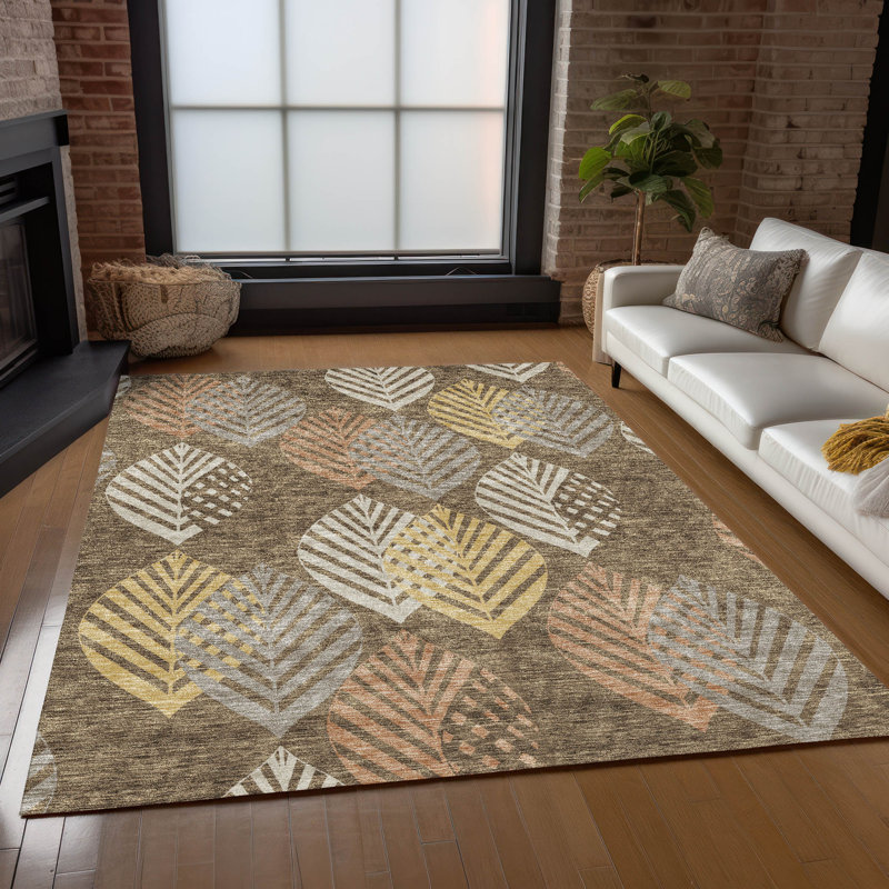 Tapis d'intérieur / extérieur antidérapant Neysa, Rectangle 10 pi x 14 pi