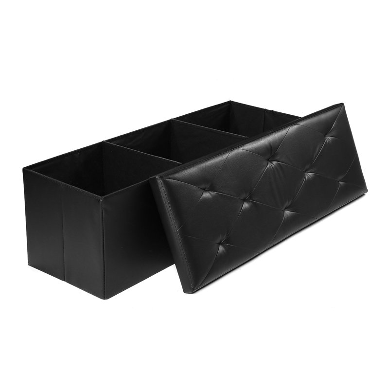 Banc de rangement Ardak, Noir