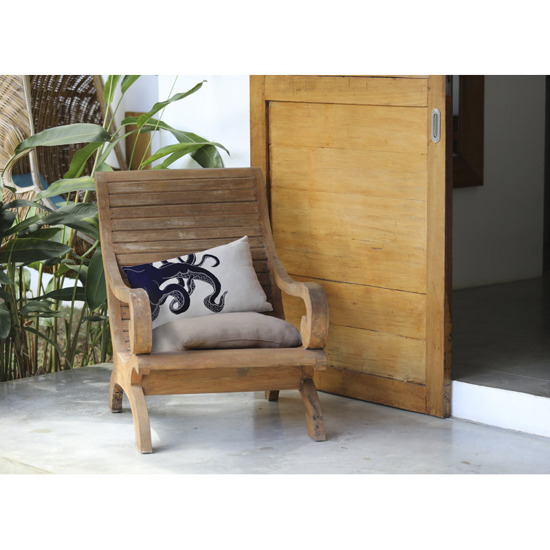 Outdoor Pillow Cover & Insert, Navy Blue