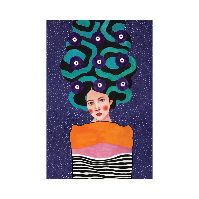 Beneath The Breaking Waves by Hülya Özdemir - Painting on Canvas, 66.04cm H x 45.72cm W x 1.91cm D, Wrapped Canvas
