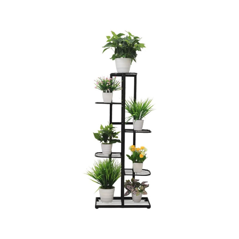 Modern Metal 6-Level Flower Stand for Indoor and Outdoor