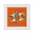 Zebra Seeing Double Orange Tabletop Set