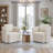 Modern Chenille Swivel Barrel Armchair with Accent Pillow-1993151024