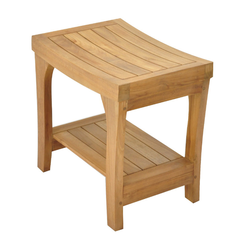 Banc de douche l 18" teck Whipple