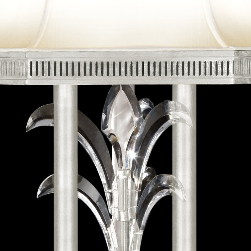 Beveled Arcs Table Lamp, Silver 