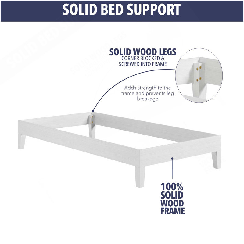Twin Platform Bed - White